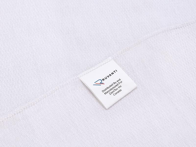 Miniatura 8 de RUVANTI Paquete de 24 pañales de tela plegada plana para bebés, pañales reutilizables 100% algodón extra grandes de 24 x 24 pulgadas, paños para