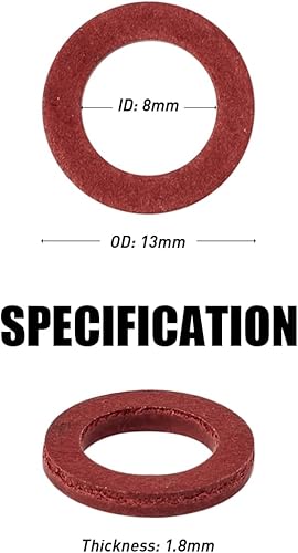 Miniatura 3 de UTSAUTO Junta de drenaje de aceite de unidad inferior fuera de borda 90430-08021-00 90430-08003 Reemplazo para Yamaha modelos de 4 tiempos Juntas de