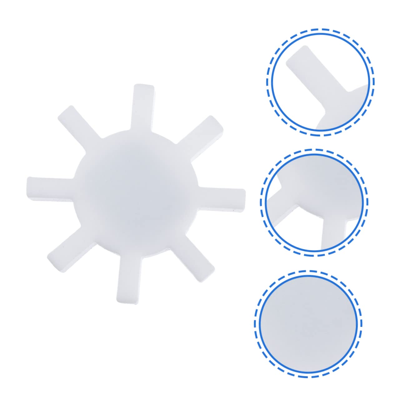 Gatuida 10pièces Barre Magnétique De Mélangeur Ptfe Agitateur De Laboratoire Forme De Roue Solaire Pour Chimiques Et Biologiques