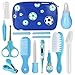 Set per la Cura del Bambino, MKNZOME 12 pezzi Kit Neonato Igiene Accessori Neonato con borsa da trasporto Bambino Spazzola Forbicine Set Unghie Neonato per viaggio, Asilo, uso domestico