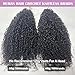 RHEANNA Micro Pre Looped Crochet Human Hair Extensions Afro Kinky Curly Human Crochet Hair Feather Pre Separated Knotless Crochet Human Hair For Braids Twist 18inch 120g