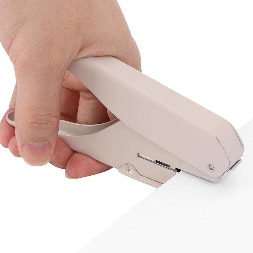 Mushroom Hole Puncher, Handled One Hole Puncher for Loose-Leaf Pages Notebook Offices School Supplies(Beige)