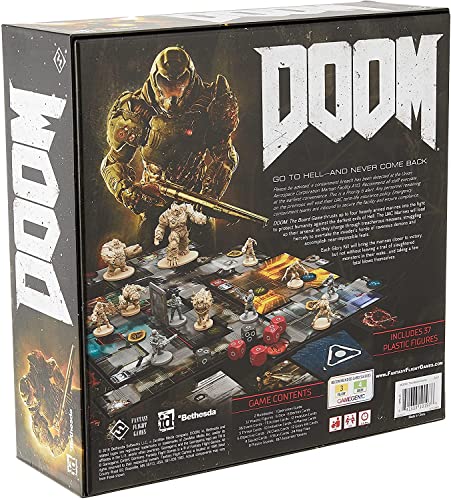 Image of Doom The Board Game (2nd Edition) | Sci-Fi Combat Strategy Game Based on The Video Game for Adults and Teens | Ages 14+ | 2-5 Players | Fantasy Flight Games