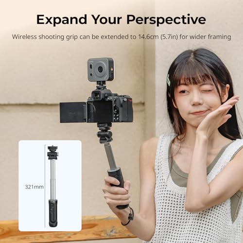 Image of SmallRig SR-RG2 Multifunctional Wireless Shooting Grip, Adjustable Selfie Stick, Remote Control Camera, for Nikon, for Canon, for Sony Cameras, for Vlogging, Live Streaming, Daily Filming - 4551