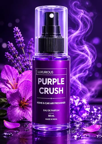 Image of Luxury Purple Crush Car Perfume Spray - Long Lasting Car Fragrance (50ml) | Long Lasting Car Fragrance for Premium Vehicles | Best Car Perfume for Luxury Cars | Odor Neutralization Luxury Perfumes