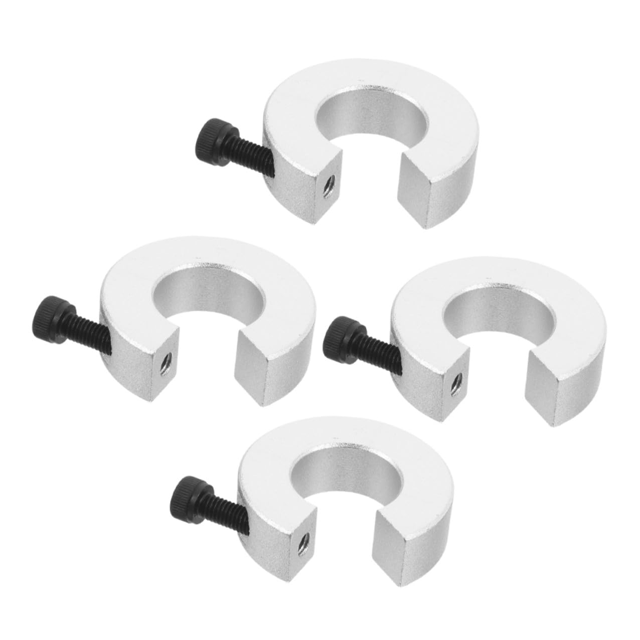 4pcs Aluminum Alloy Clamp-on Shaft Stop Collar Open Linear Rail Fixed Rings Precision Locking Shaft Collar Clamp and Automotive Axle Applications