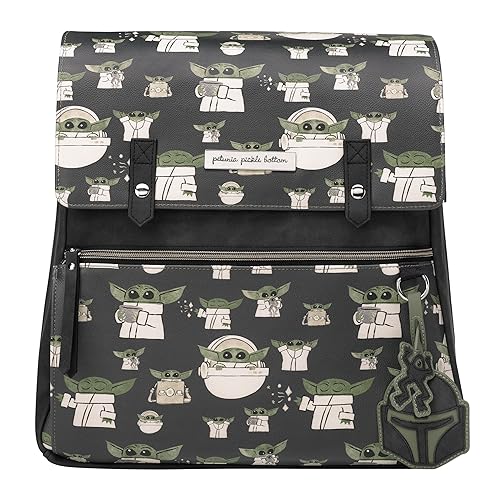 Image of Petunia Pickle Bottom Meta Backpack, Baby Bag, Diaper Bag for Parents, Stylish Organizer, Spacious Backpack for Moms and Dads, Disney Star Wars, The Child