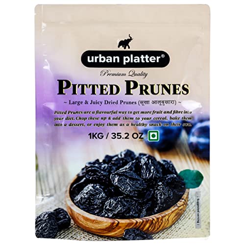 Urban Platter Pitted California Prunes, 1 Kg Dried Plums Source of Fiber No Added Sugar