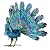 Alpine Corporation - 23" Tall Outdoor Metallic Peacock Tail Spread Yard Statue – Vibrant Garden Sculpture for Patio, Lawn, or Entryway (Multicolor)