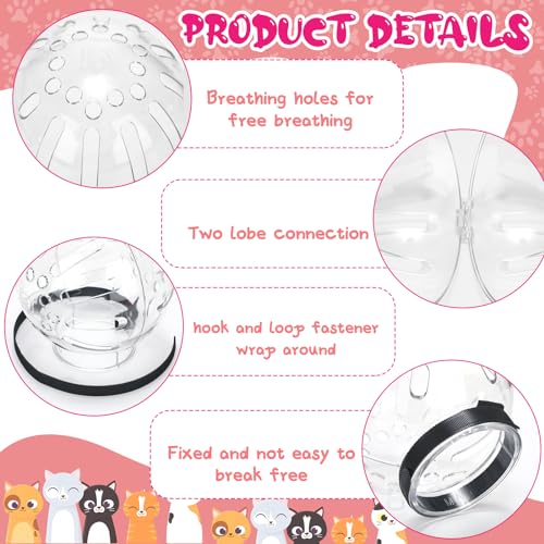 Therwen 8 Pcs Pet Grooming Set - Adjustable Cat Shower Net, Breathable Cat Muzzle, Boots, Paw Covers, Nail Clipper, Tick Tool, Massage Brush, Comb, Trimming Cleaning