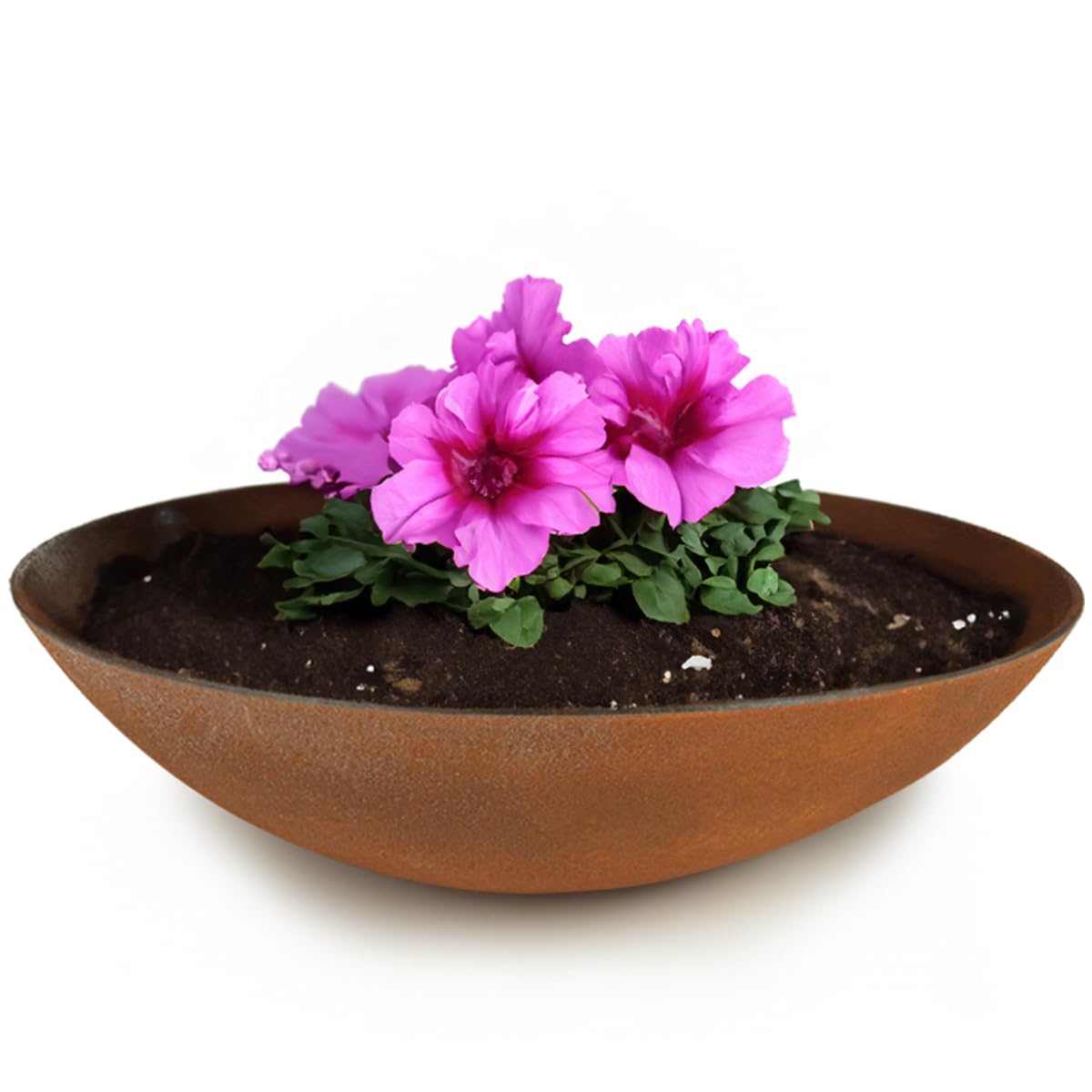matches21 HOME & HOBBY Outdoor Plant Bowl in Rust Look 45 x 12 cm Weatherproof Flower Bowl