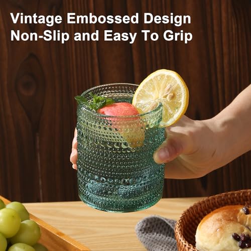 Image of ZMOWIPDL Drinking Glasses Set of 12,Light Blue 12oz & 15oz Glass Cups