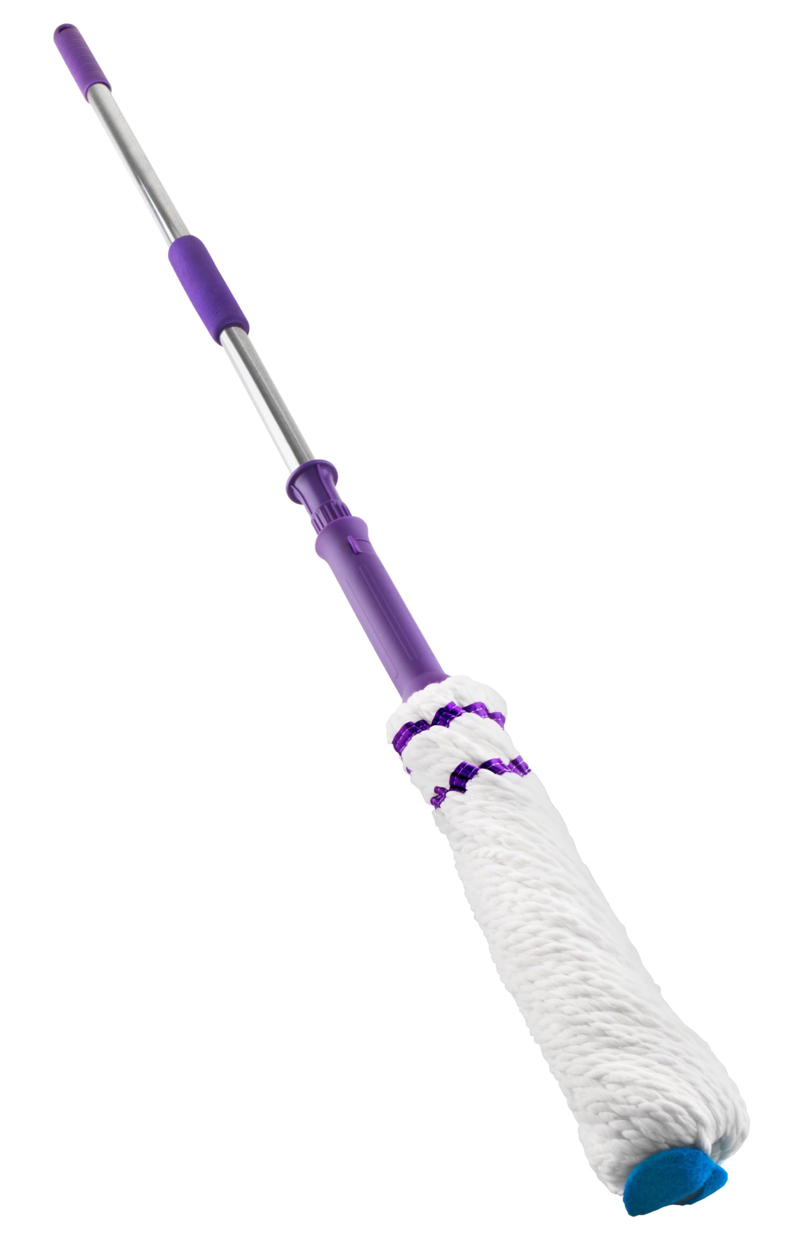 Twist Mop with Stainless Steel Handle – Purple, Self-Wringing Floor Mop for Kitchens, Bathrooms, and Hard Surfaces