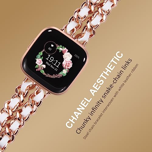 Wingle Compatible for Fitbit Versa 2 strap, Jewelry Bracelet Compatible with Fitbit versa Strap - Image 3
