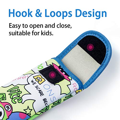 Image of Kids Glasses Case, Soft Eyeglass Case for Kids Various Pattern Cute Sunglasses Bag for Children Girls Boys