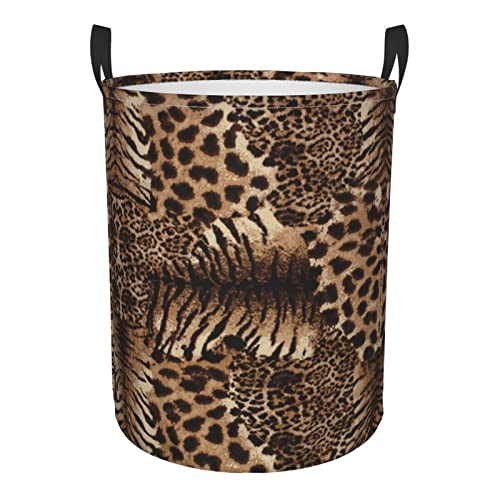 Cesta de lavandería grande de leopardo que soluciona la falta de espacio 2