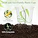 ECOLipak 1000 Count 16 OZ Clear Compostable Plastic Cups, Disposable Plant-Based Biodegradable Drinking Party Cups, PLA Plastic Cold Tumblers for Restaurant, Office, Canteen, Large Gathering 3