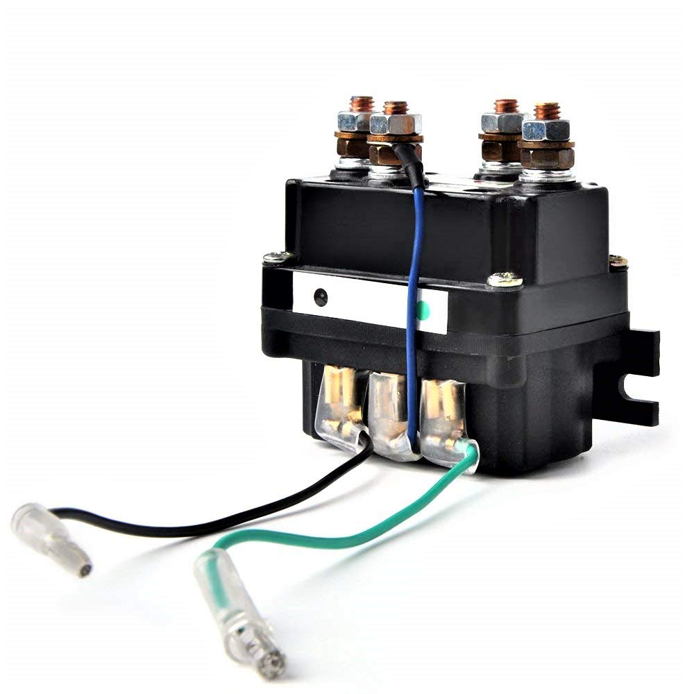 12V 500A Universal Winch Solenoid Contactor Relay Replacement 8000lb-12000lb for 500A DC Switch Boat ATV UTV Truck Winch Control