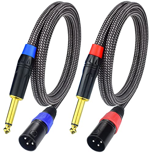 Câble XLR vers 6,35 mm robuste avec blindage en cuivre anti-interférence pour micro et mixage