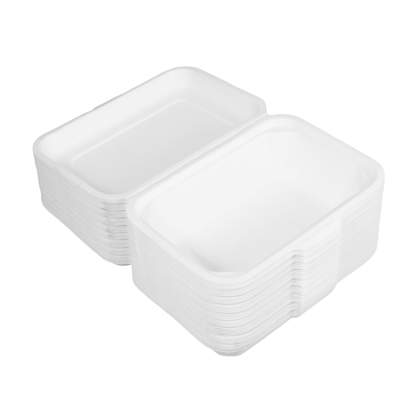Alipis 50 Pezzi Contenitori Alimentari Usa e Getta in Carta Bianca da 600ml Scatole per Cibo Biodegradabili e Compostabili Perfette per Take Away e Packaging Dolci