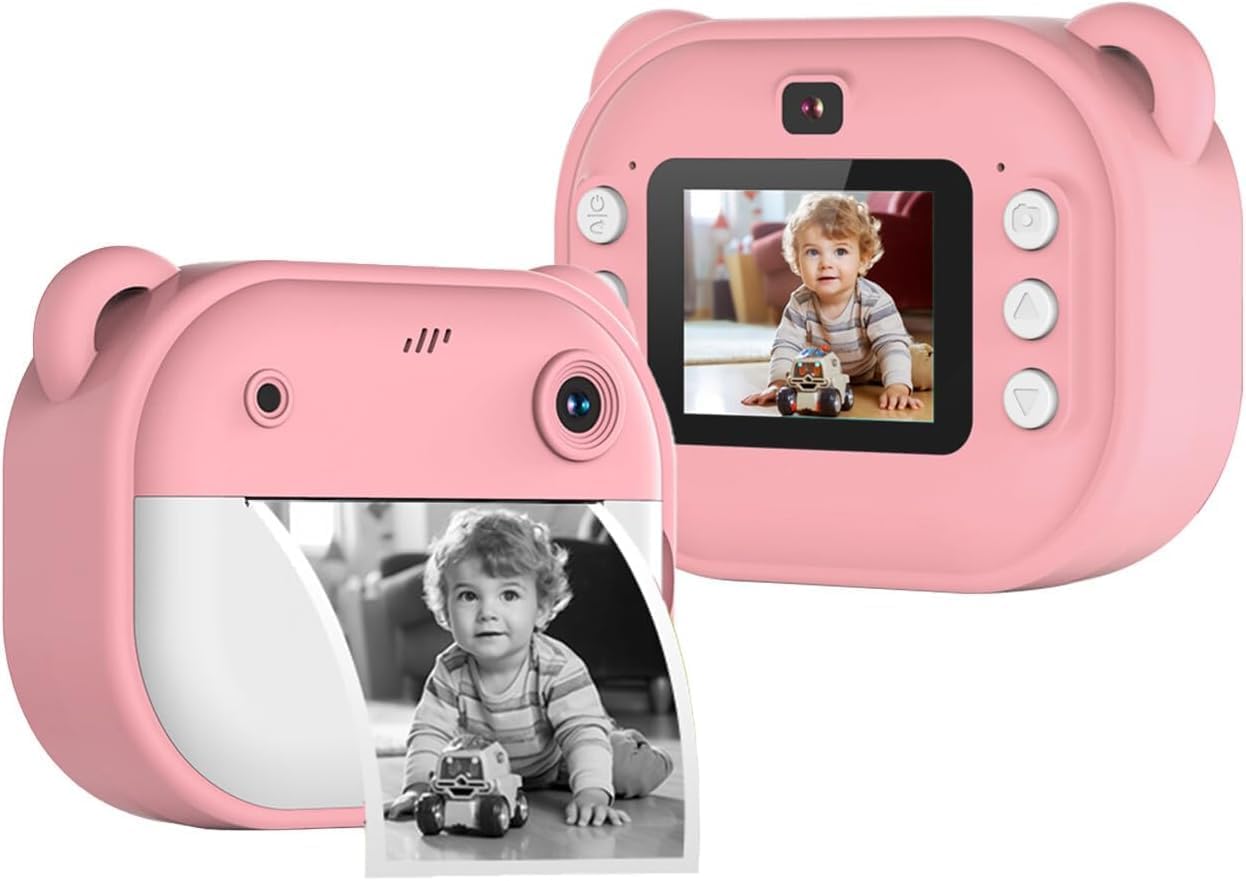 Drumstone (𝟏𝟓 𝐘𝐞𝐚𝐫𝐬 𝐰𝐚𝐫𝐫𝐚𝐧𝐭𝐲) Wireless Instant Camera Printer – Compact & Portable | HD Color Photo Printing | Works with iOS & Android | Rechargeable Battery