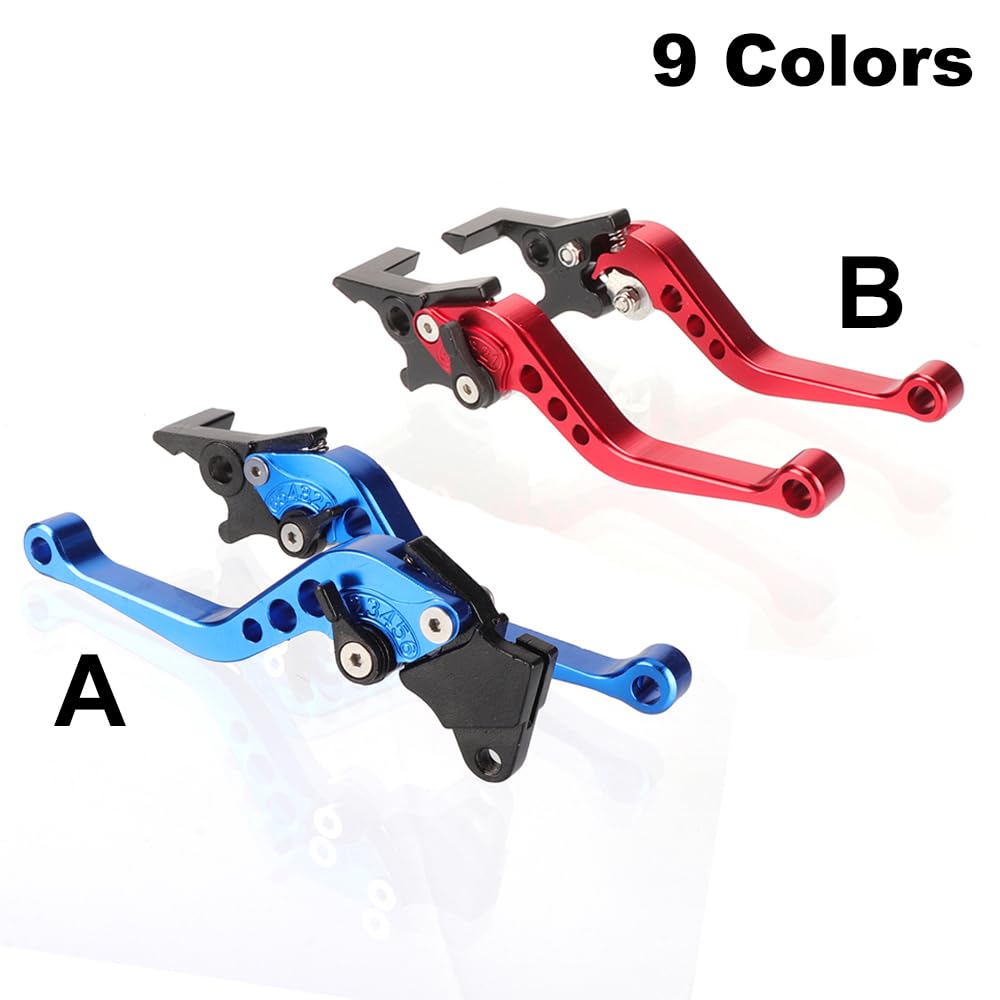 Leviers de frein Levier de frein et d'embrayage universel 22 mm (7/8") usiné CNC pour moto scooters(Silver A)