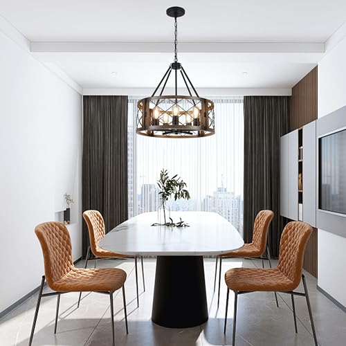 Farmhouse-Chandelier-198-inch-5-Light-Black-Dining-Room-Lighting-Fixtures-Rustic-Adjustable-Hanging-Pendant-Lighting-for-Kitchen-Island-Entryway-Foyer-Bedroom-Hallway