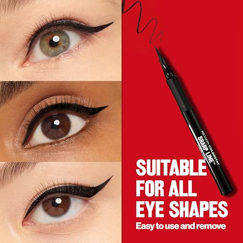 Revlon ColorStay Sharp Line Liquid Eyeliner, Blackest Black, 0.04 fl oz - image 8