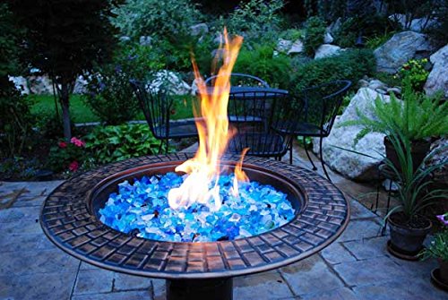 Blueberry Iridescent Firepit Glass Medium 22 Lb Bag