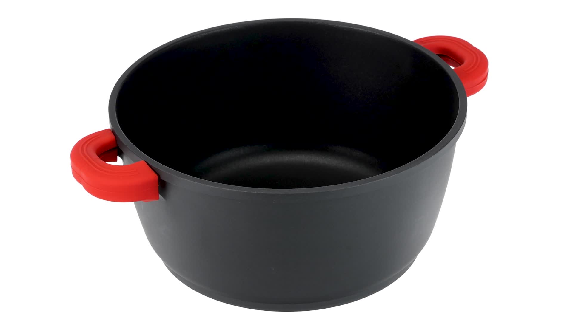 Padella Quid 28 Cm Antiaderente – Alluminio Pressofuso, Fondo Induzione, Senza PFOA, Colore Nero/Rosso