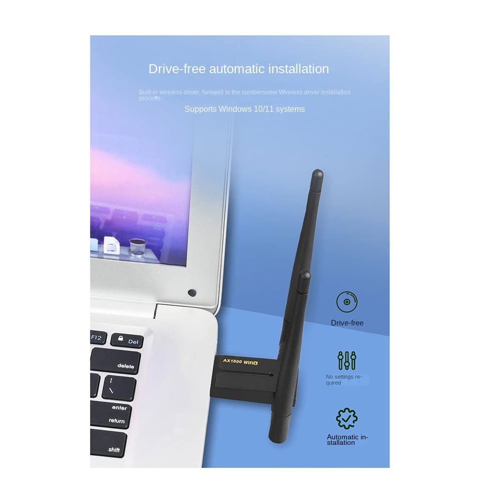 Carte RéSeau Double Bande AX1800M WiFi6 Carte RéSeau USB à Gain éLevé Gaming Carte RéSeau Double Bande