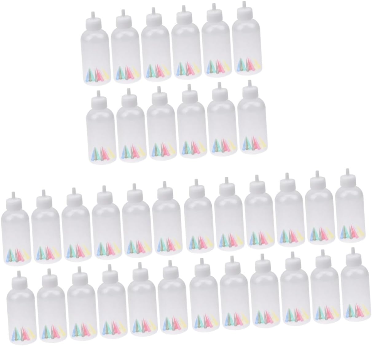 PRETYZOOM 36sets Squeeze Bottles Nozzles for Sauces Ketchup and Cake Decoration Jam Painting Tools for Creative Culinary Use