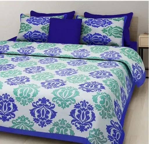 100% Pure Cotton Double Bed Sheet with 2 Pillow Covers - Vibrant & Elegant & Comfortable & Durable - Gorgeous Botanical Print for Elegant Bedroom Décor (Double Size)-image-45