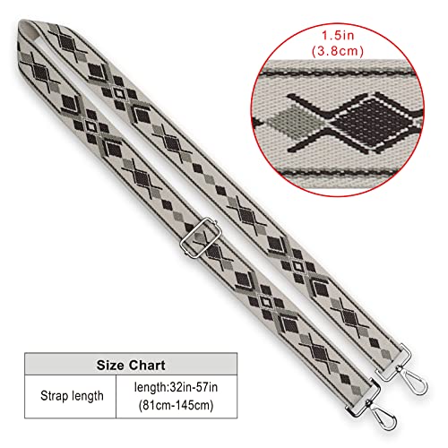 Image of Purse Strap Shoulder Strap Replacement Adjustable Belt Guitar Style Canvas Cross Body Hand Bag Strap