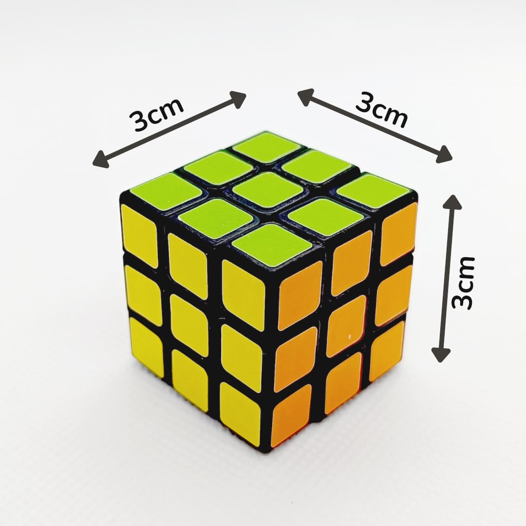 24 Mini Cubos Mágicos (3x3cm) – Detalles para Cumpleaños Niños, Relleno para Piñata Infantil, Juguetes para Regalos, Sorpresas para Bolsas de Fiesta, Recuerdos, Detallitos, Fiestas Infantiles
