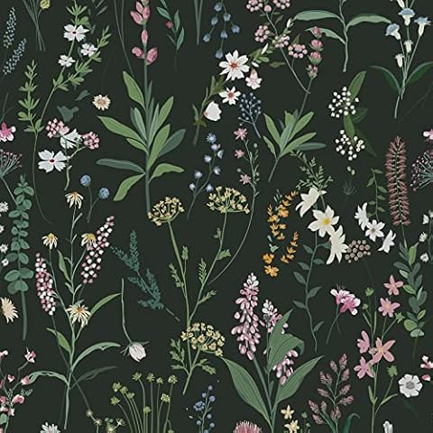 Farrich Vintage Spring Floral Peel and Stick Wallpaper Bouquet Botanical Contact Paper Removable Wallpaper for Bedroom Nursery Decorations Vinyl Self Adhesive Mural 17.32in x 236.2in Cover