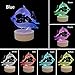 Caferria 3D Night Light for Kids Toys 3D Illusion Lamp 3 Pattern and 7 Color Change Decor Lamp with Touch & Remote Control for Boys Girls Gift Birthday Present