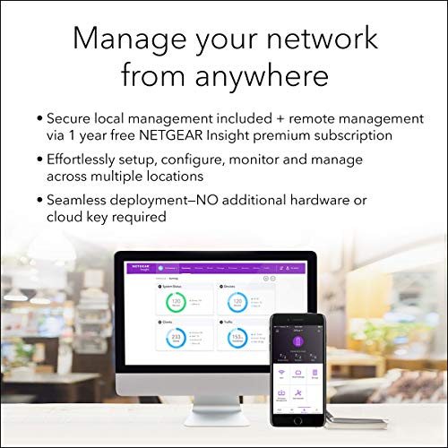 Image of NETGEAR Wireless Mesh Access Point and WiFi Extender (WAC564) - Tri-Band AC3000 WiFi Speed | Up to 600 Devices | 4 x 1G Ethernet LAN Port | MU-MIMO | Includes Insight Remote Management (Renewed)