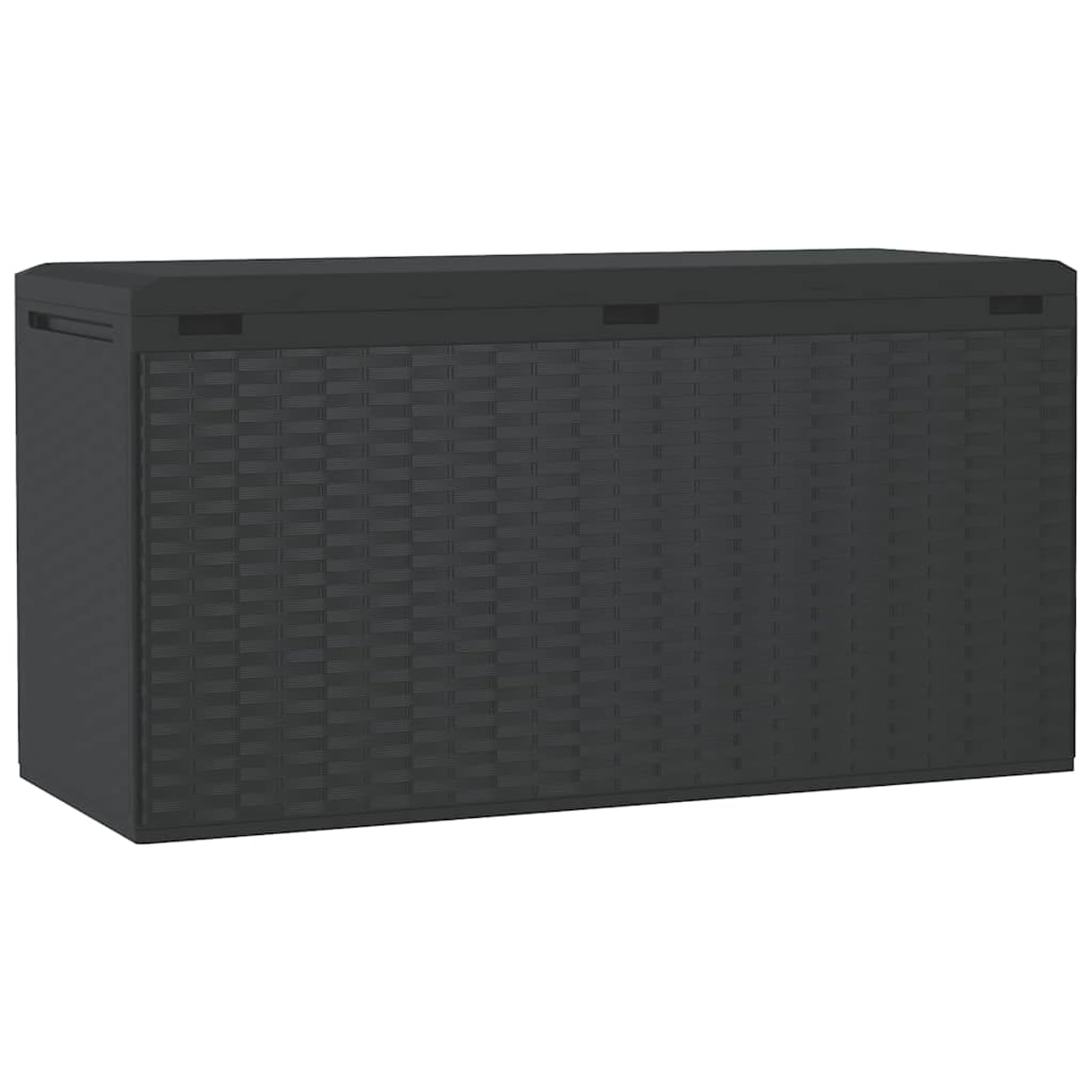 Homgoday Boîte de Rangement Jardin Anthracite Polypropylène 114x47x60 cm - Capacité 290L, Verrouillable