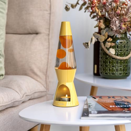 Fisura - Magma lamp with Candle for Adults Without Electricity. Candle lamp, Friendly with the Nature Lamps. Original Gift. 11.4 in x 3.3 in (Candles not Included) (Yellow) by Fisura - Image 3