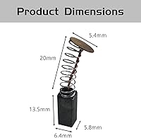 Vista 3 de 2 cables de eje flexible interior de 5/32 pulgadas para herramienta de molienda rotativa con 2 cepillos de carbono, accesorio de eje flexible
