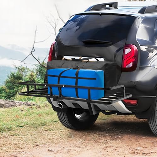 COSTWAY 120 x 50 x 14 CM Hitch Cargo Carrier, 250KG Capacity Vehicle Cargo Basket, Rust-proof Trailer Hitch Mounted Cargo Racks Fits 5 cm Receiver for Sedan SUV Pickup Off-road Vehicles - Image 7