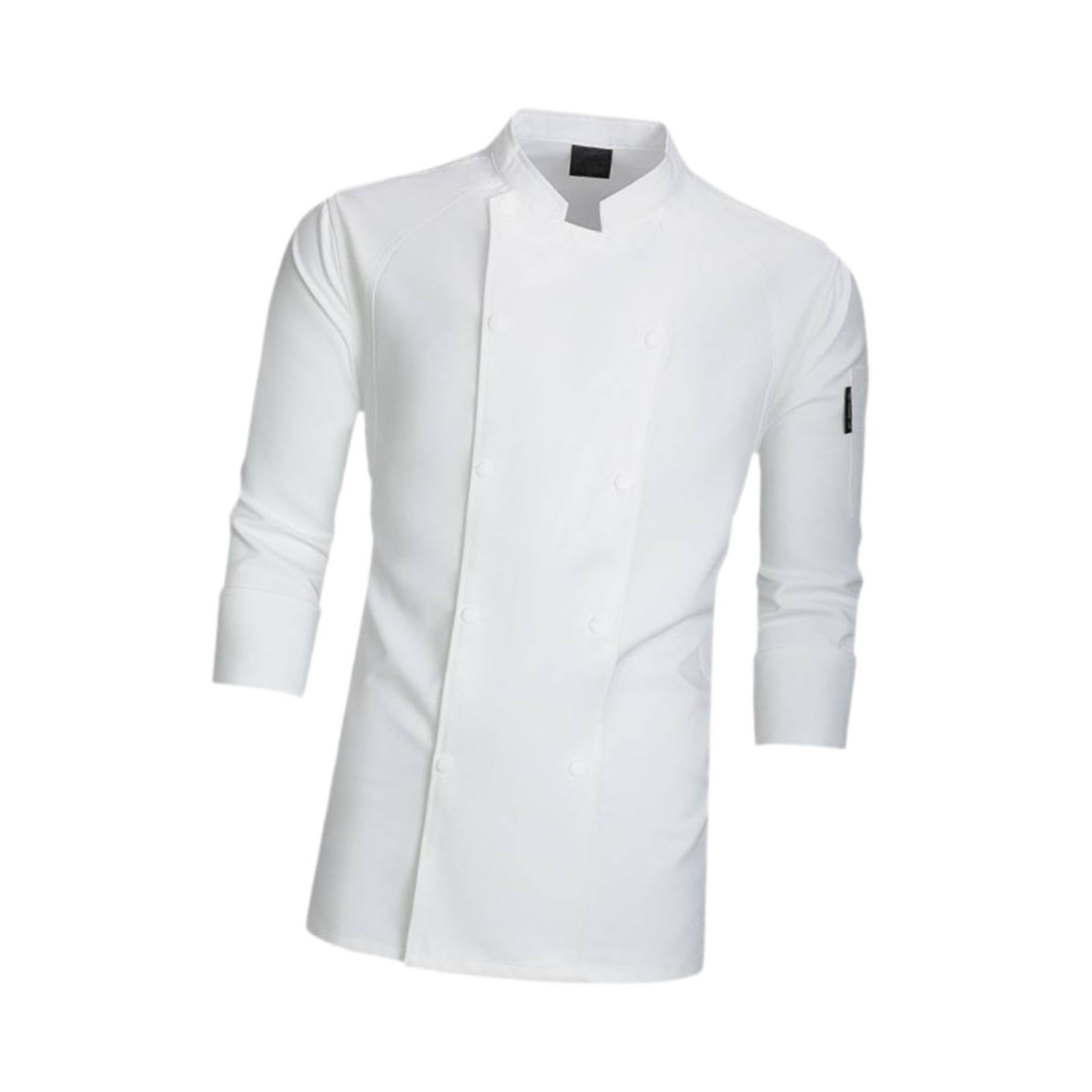 Colaxi Chef Coat Chef Work Clothes Waiter Waitress Apparel Cooker Clothing Chef Uniform, XL