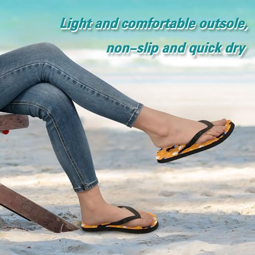 Burbuja Cute Black Cats Flip Flops for Women Men, Soft Thong Sandals Rubber Slippers for Pool Beach Essentials4