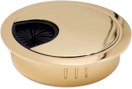 Miniatura 11 de Jetland Ojal de escritorio para organizador de cables, plata mate, se adapta a agujeros de 2 pulgadas, GMS53, paquete de 5 Plateado