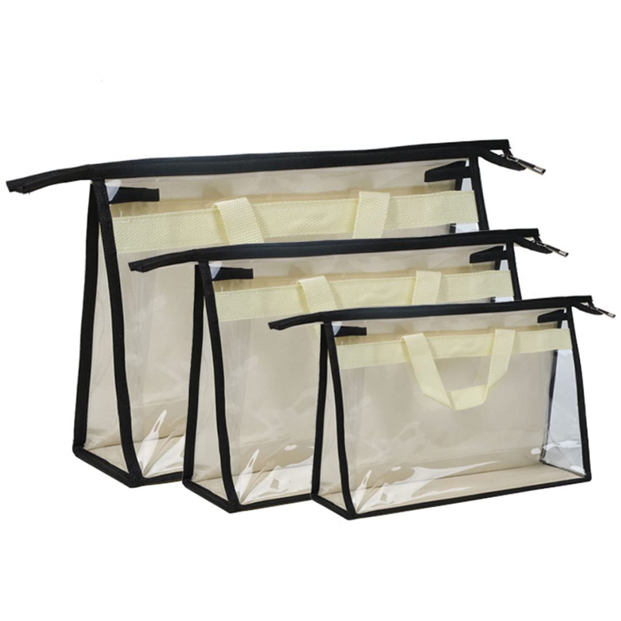 Storage Bags 3 Piezas Bolsa Polvo Bolso Mano Transparente Organizador Bolsas Colgantes Armario Organizador Bolsos Bolso Impermeable Bolsa Colgante Almacenamiento Tela No Tejida