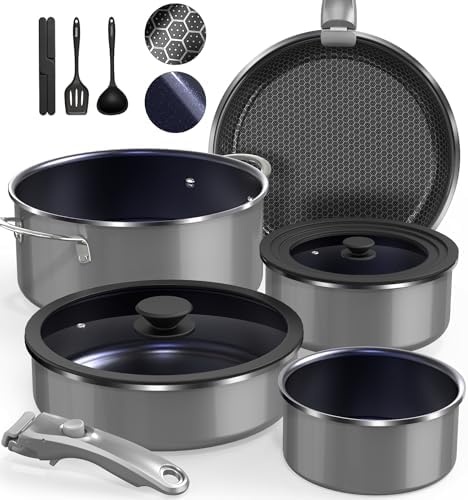 DUXANO Ceramic Pots and Pans Set Non Stick, 2026 Upgraded Hybrid ...