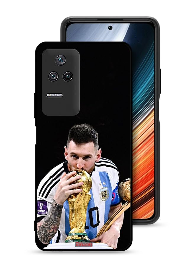 Tolwak Tolwak Xiaomi Poco F4 Protective Case Cover Messi 6.67 Inches Multicolor
