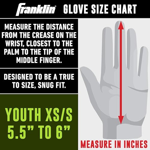 Franklin Sports NCAA Receiver Gloves - Youth XS/S - Kansas Jayhawks - image 5