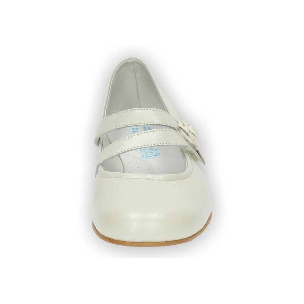 ANGELITOS 990 Mercedes Flor Piel NIÑA Zapato COMUNIÓN BEIG 34